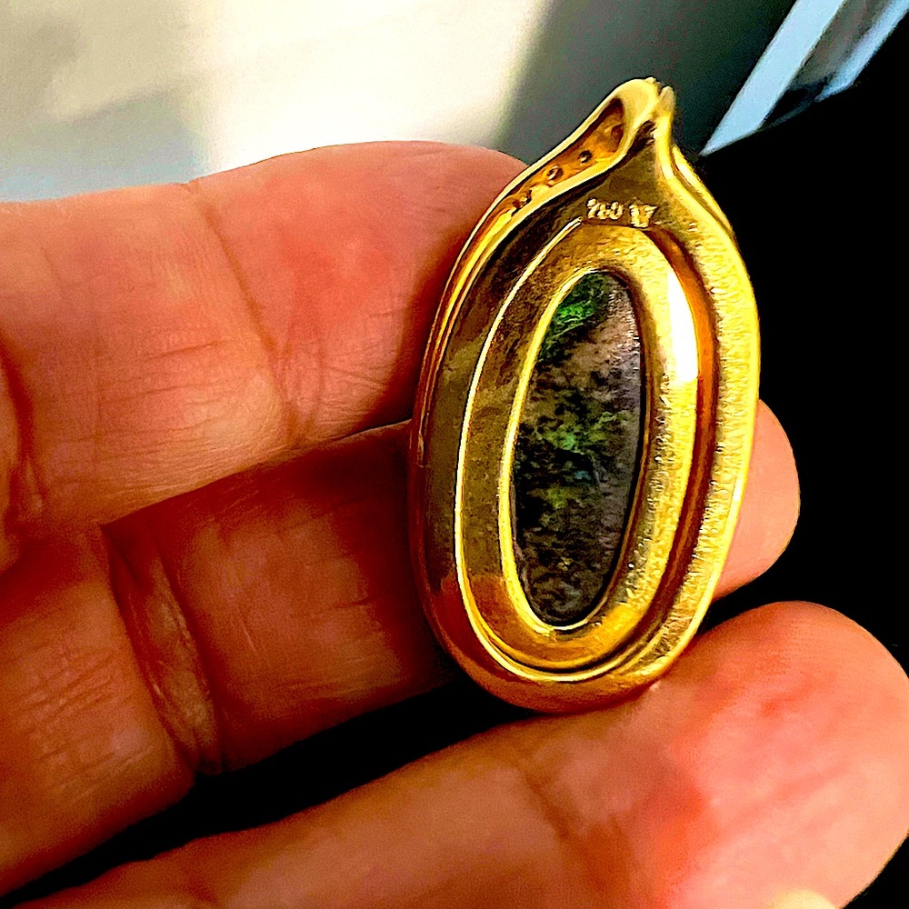 🔥OneOfAKind Wellendorf 18&24Karat Gold&DiamondsBlackOpalHandCarved.See Appraisal - Picture 7 of 14